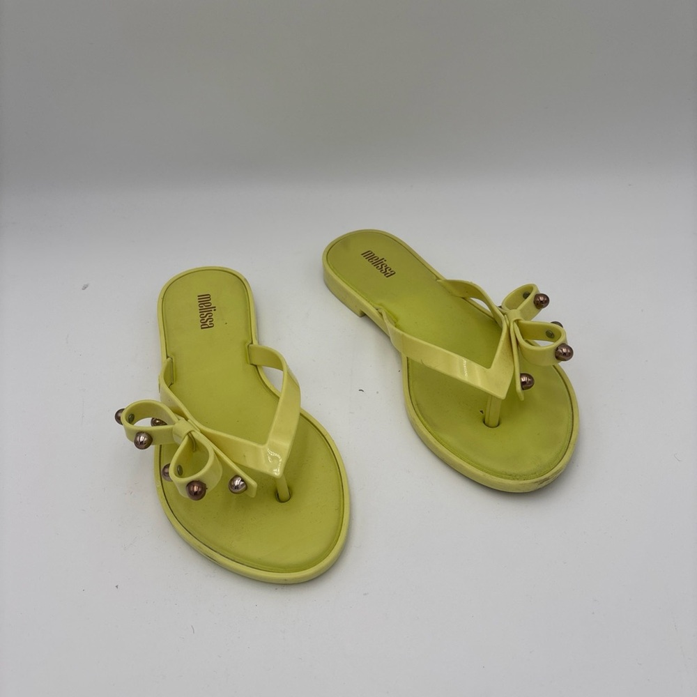 Melissa Yellow Sandals‎ with Glossy Finish